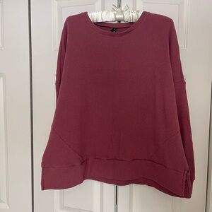 Torrid Sleep Lounge Set Mauve/Rose Top & Wide Leg Bottoms Size 1X